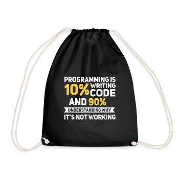 Quota de programmation... Programmeurs & Nerd - Sac de sport léger - noir - Devant