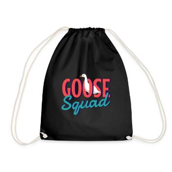 Goose Squad Nature Oiseaux Oies Animaux sauvages - Sac de sport léger - noir - Devant