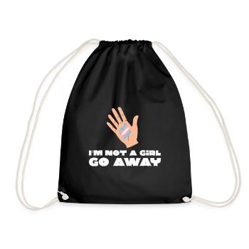 LBGT Flag Gay Pride Human I’m not a Girl go away - Sac de sport léger - noir - Devant
