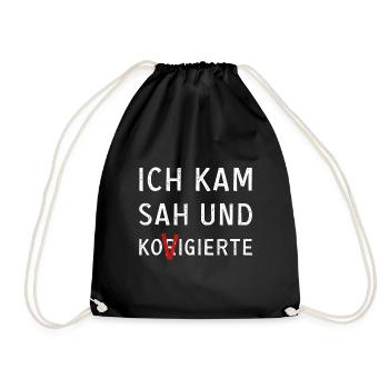 Lateinlehrer Student Schüler Geschenk - Turnbeutel - Schwarz - Vorne