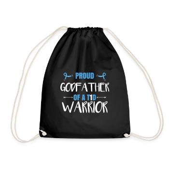 Fier parrain d’un guerrier du DT1 - Sac de sport léger - noir - Devant