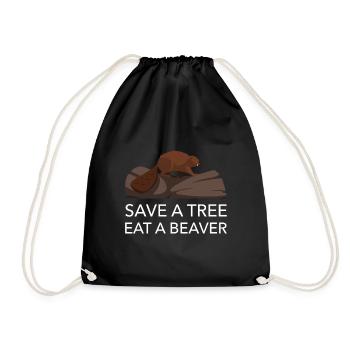 Bieber Rodent Funny Saying - Drawstring Bag - black - Front