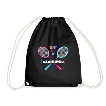Badminton Quote Cool Retro Hobby Badminton Sports - Sac de sport léger - noir - Devant