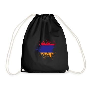 Armenian flag Armenia - Drawstring Bag - black - Front