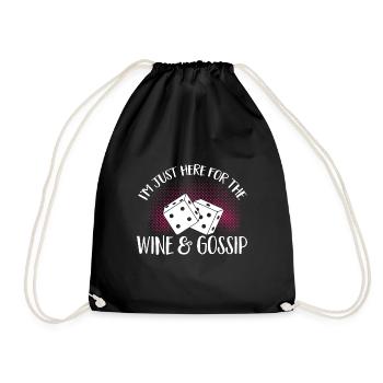 Bunco Dice Game - Drawstring Bag - black - Front