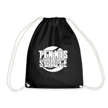 Tennis Statt Schule Tennisspieler - Turnbeutel - Schwarz - Vorne