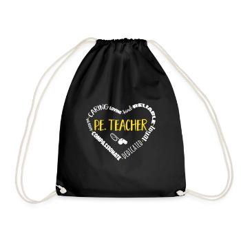 Physical Education Teacher Physical Education Teacher - Drawstring Bag - black - Front