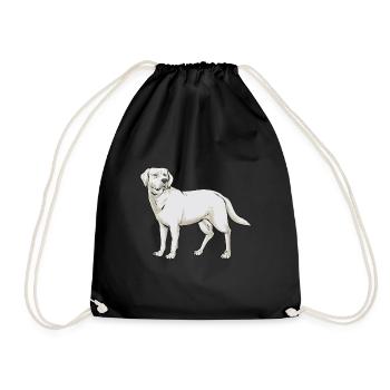 Labrador Retriever blanc Labrador Labrador blanc - Sac de sport léger - noir - Devant