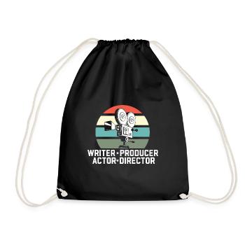 Writer Producer Actor Director Film Maker Movie - Drawstring Bag - black - Front