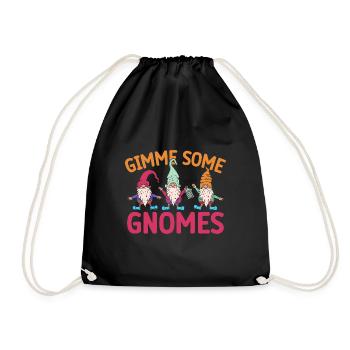 Garden Gnome Costume Gimme Some Gnomes Gnome - Turnbeutel - Schwarz - Vorne