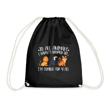 Adoption d'animaux - Sac de sport léger - noir - Devant