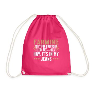 Sexy peasant saying - Drawstring Bag - fuchsia - Front
