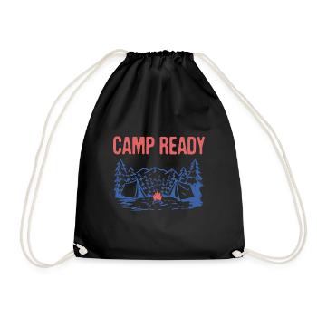 Camp Ready Summer Camping Tropical Camper Trip - Turnbeutel - Schwarz - Vorne