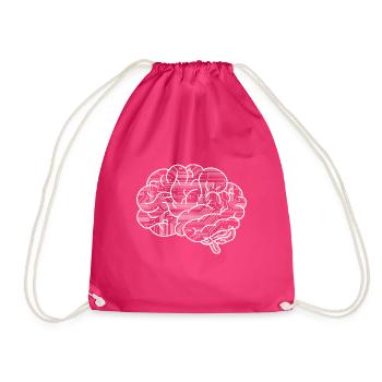 Programmer Brain funny coding for woman men - Turnbeutel - Fuchsia - Vorne