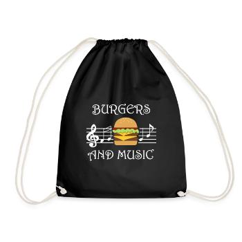 Chef amateur de hamburgers, musicien de musique - Sac de sport léger - noir - Devant