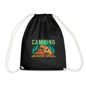 Camping -Aventure Naturperson Cadeau - Sac de sport léger - noir - Devant