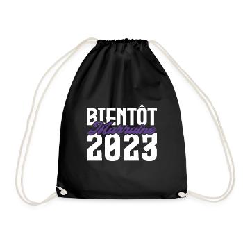 Cadeau Annonce grossesse bientôt Marraine 2023. - Sac de sport léger - noir - Devant