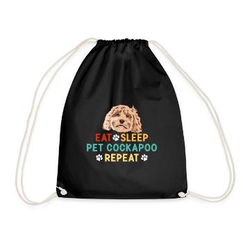 Cockapoo Hund - Turnbeutel - Schwarz - Vorne