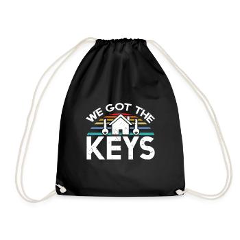 We Got The Keys Distressed Vintage - Drawstring Bag - black - Front