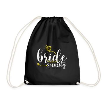 Bride Security Bachelorette Party - Drawstring Bag - black - Front