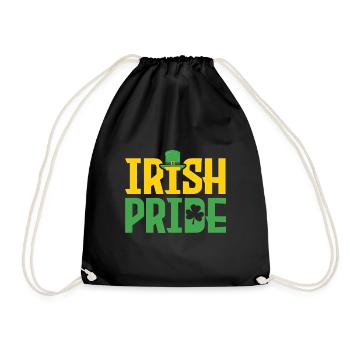 Irish Pride Celebrate Ireland St Patrick's Day - Drawstring Bag - black - Front