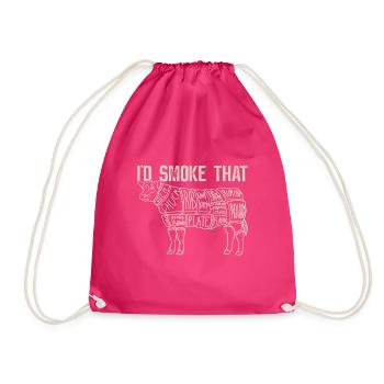 Ich smoke das - Grillen Smoker - Turnbeutel - Fuchsia - Vorne