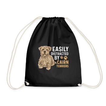 Cairn Terrier Hund - Turnbeutel - Schwarz - Vorne