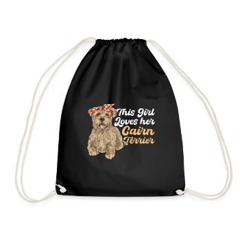 Cairn Terrier Chien - Sac de sport léger - noir - Devant