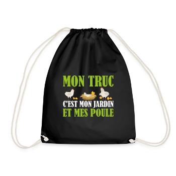 Mon Truc C'est Mon Jardin | Cadeau Jardinier - Sac de sport léger - noir - Devant