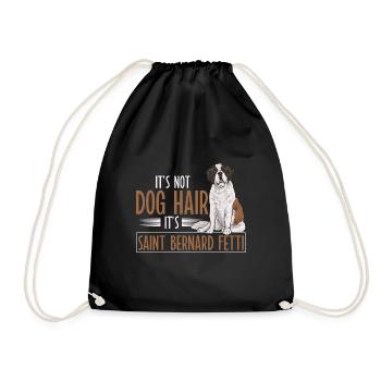 St. Bernard St. Bernard Dog Dog - Drawstring Bag - black - Front