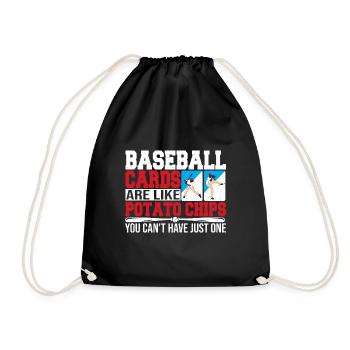 Trading collectionneur de cartes de baseball amusantes sont comme Po - Sac de sport léger - noir - Devant