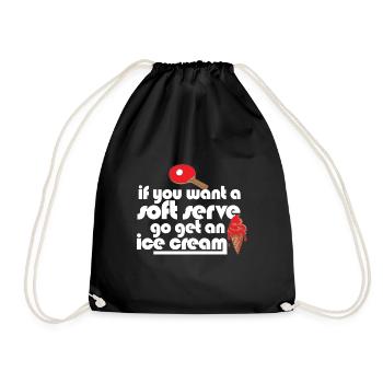 Si vous voulez une portion molle, allez chercher de la crème glacée drôle - Sac de sport léger - noir - Devant