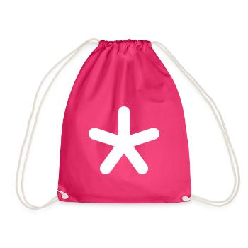 Asterisks or gender asterisks - Drawstring Bag - fuchsia - Front