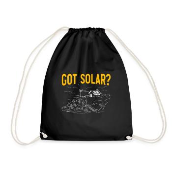 Solar Panel Solar Energy Solar Power - Drawstring Bag - black - Front