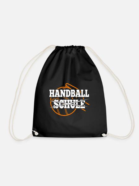 Handball Statt Schule Handballer Geschenkidee - Turnbeutel - Schwarz
