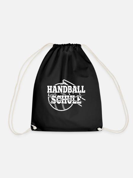 Handball Statt Schule Handballer Geschenkidee - Turnbeutel - Schwarz
