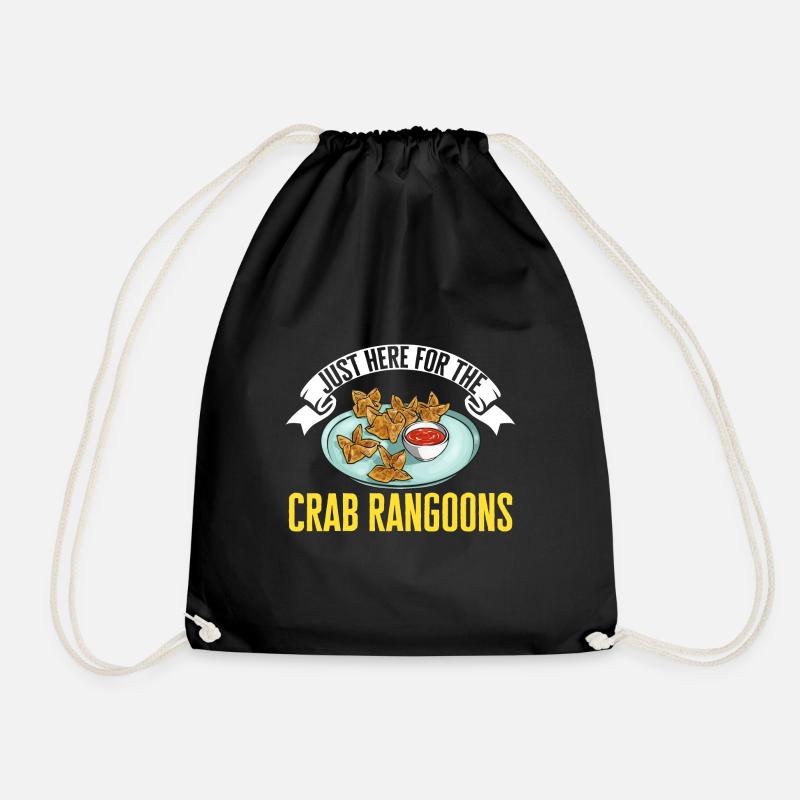 Krabben Rangoon Crab Rangoon - Drawstring Bag - black