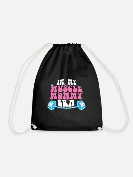 In My Muscle Mommy Era Personal Trainer Mom - Drawstring Bag - black