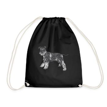 Schnauzer nain Chien Schnauzer - Sac de sport léger - noir - Devant