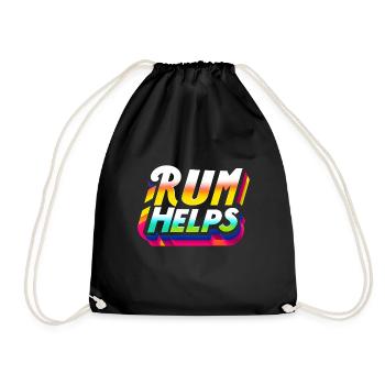 Rum Helps 9 - Turnbeutel - Schwarz - Vorne