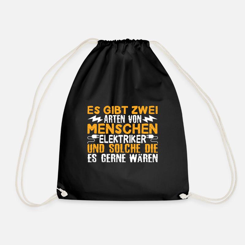 Lustiger Elektriker Spruch Elektrotechnik Geschenk - Turnbeutel - Schwarz