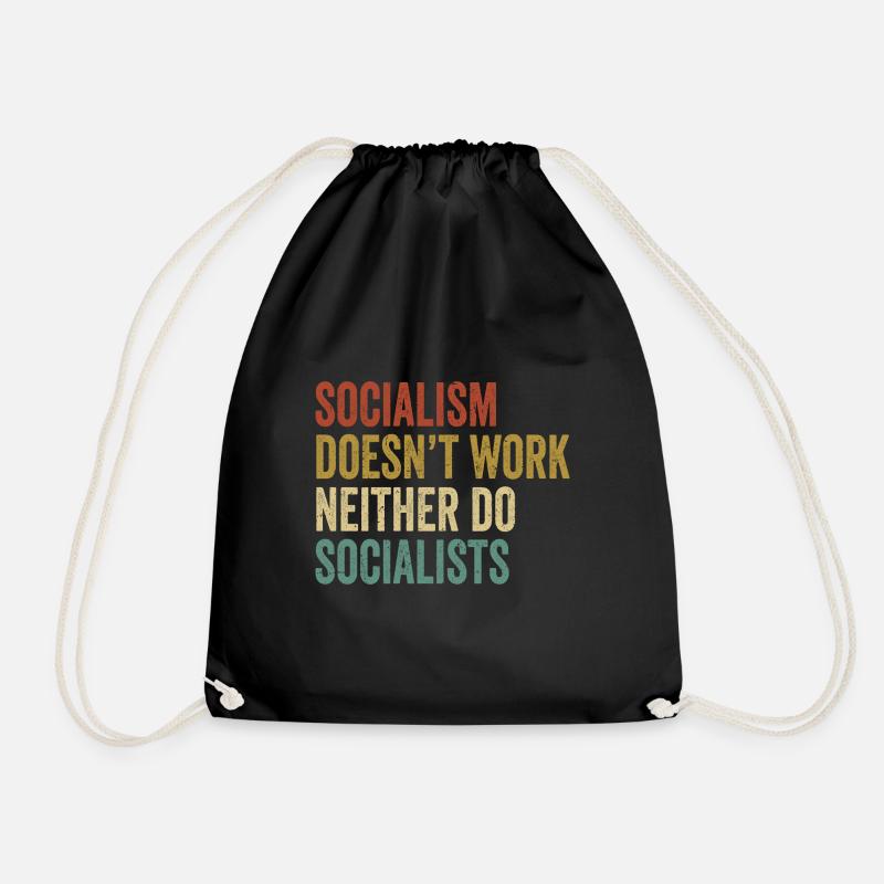 socialism doesn t work neither do socialists - Turnbeutel - Schwarz