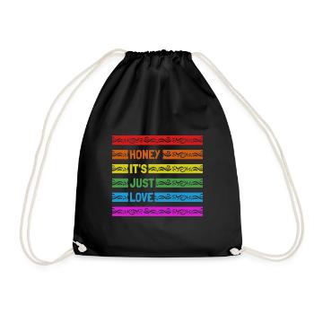 LGBT Kleidung Pride Shirt, gay pride lgbtq shirt - Turnbeutel - Schwarz - Vorne