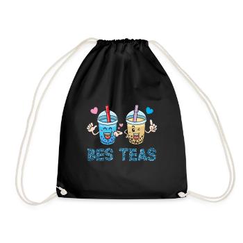 Bes Teas Blasentee Boba Tea - Turnbeutel - Schwarz - Vorne