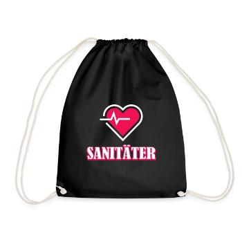 Sanitäter - Turnbeutel - Schwarz - Vorne