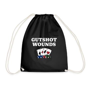 Gutshot Wounds Gambler Casino Jeu de hasard - Sac de sport léger - noir - Devant