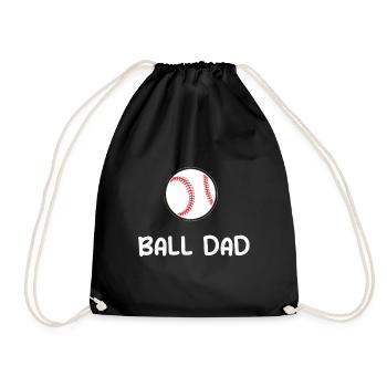 Ball Papa Fan de baseball Papa Baller Softball Grand-père Li - Sac de sport léger - noir - Devant