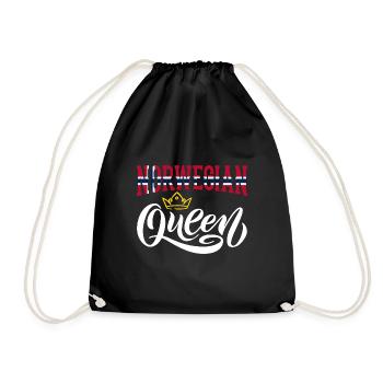 Reine norvégienne Norvège Drapeau norvégien - Sac de sport léger - noir - Devant