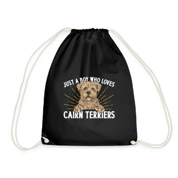 Cairn Terrier Chien - Sac de sport léger - noir - Devant