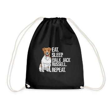 Jack Russell Terrier - Turnbeutel - Schwarz - Vorne
